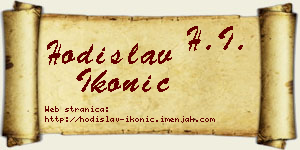 Hodislav Ikonić vizit kartica